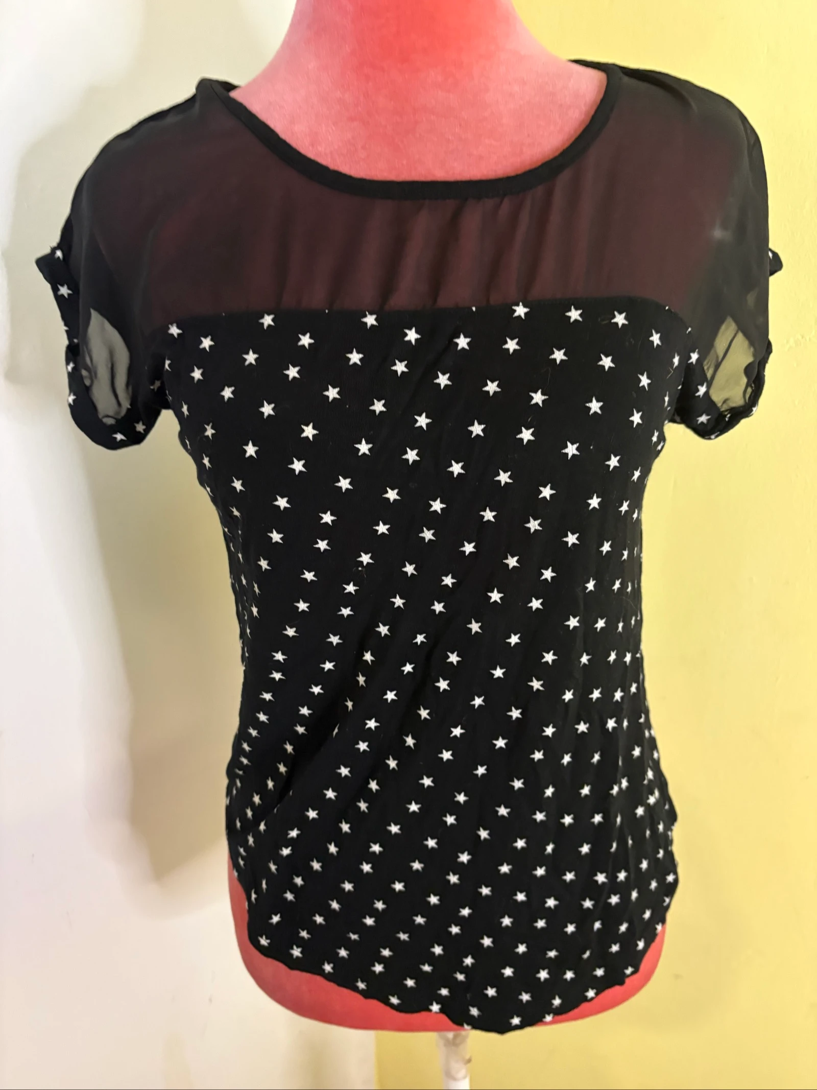 Blusa  Estrelada com Tule 